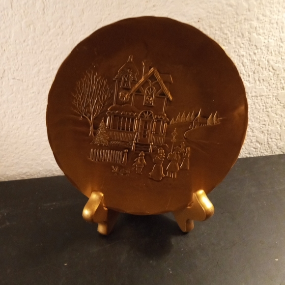 GORGEOUS Wendell August Forge 6" Brassed Bronze Souvenir Plate - Picture 1 of 5